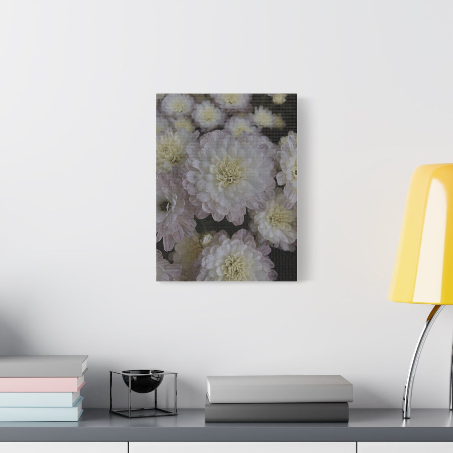 Canvas Wall Art - Chrysanthemum Floral Print, Serenity Garden Beauty