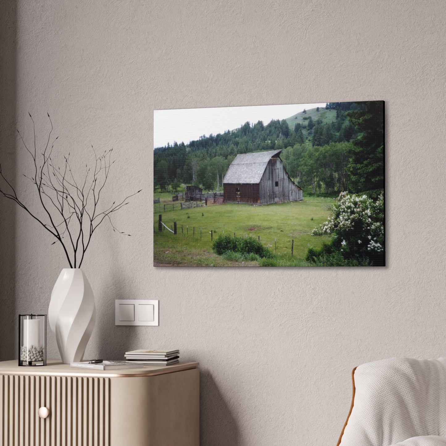 Canvas Print - Western Homestead Barn Farmhouse Art