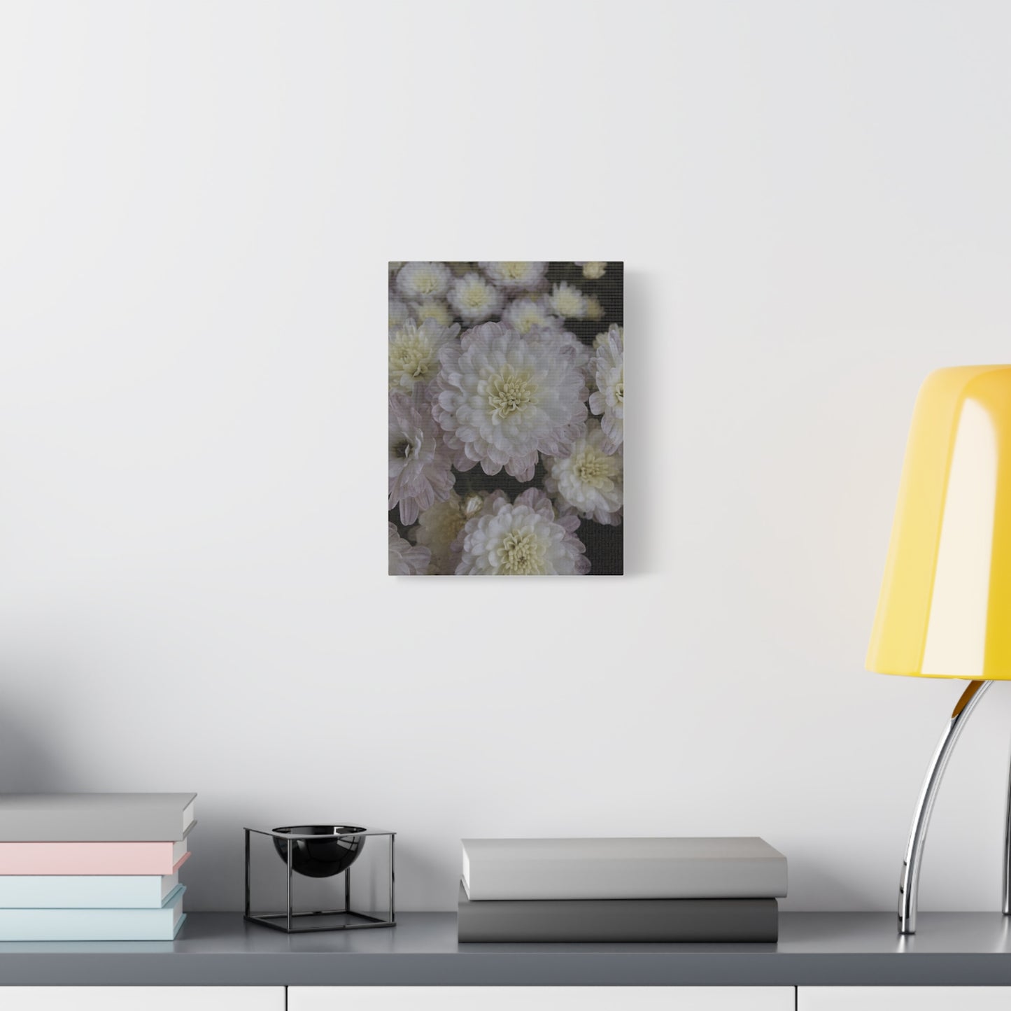 Canvas Wall Art - Chrysanthemum Floral Print, Serenity Garden Beauty