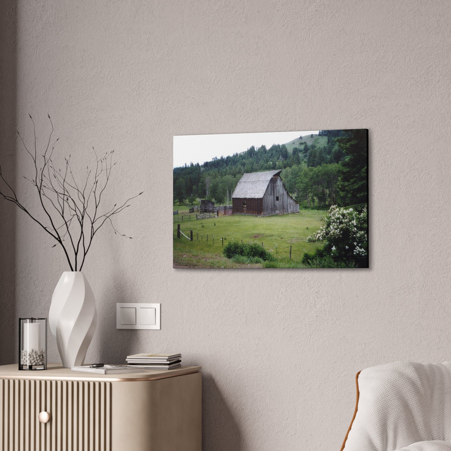 Canvas Print - Western Homestead Barn Farmhouse Art