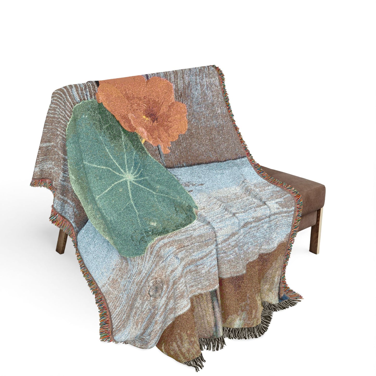Summer Afternoon Woven Blanket — Nasturtium Floral Throw