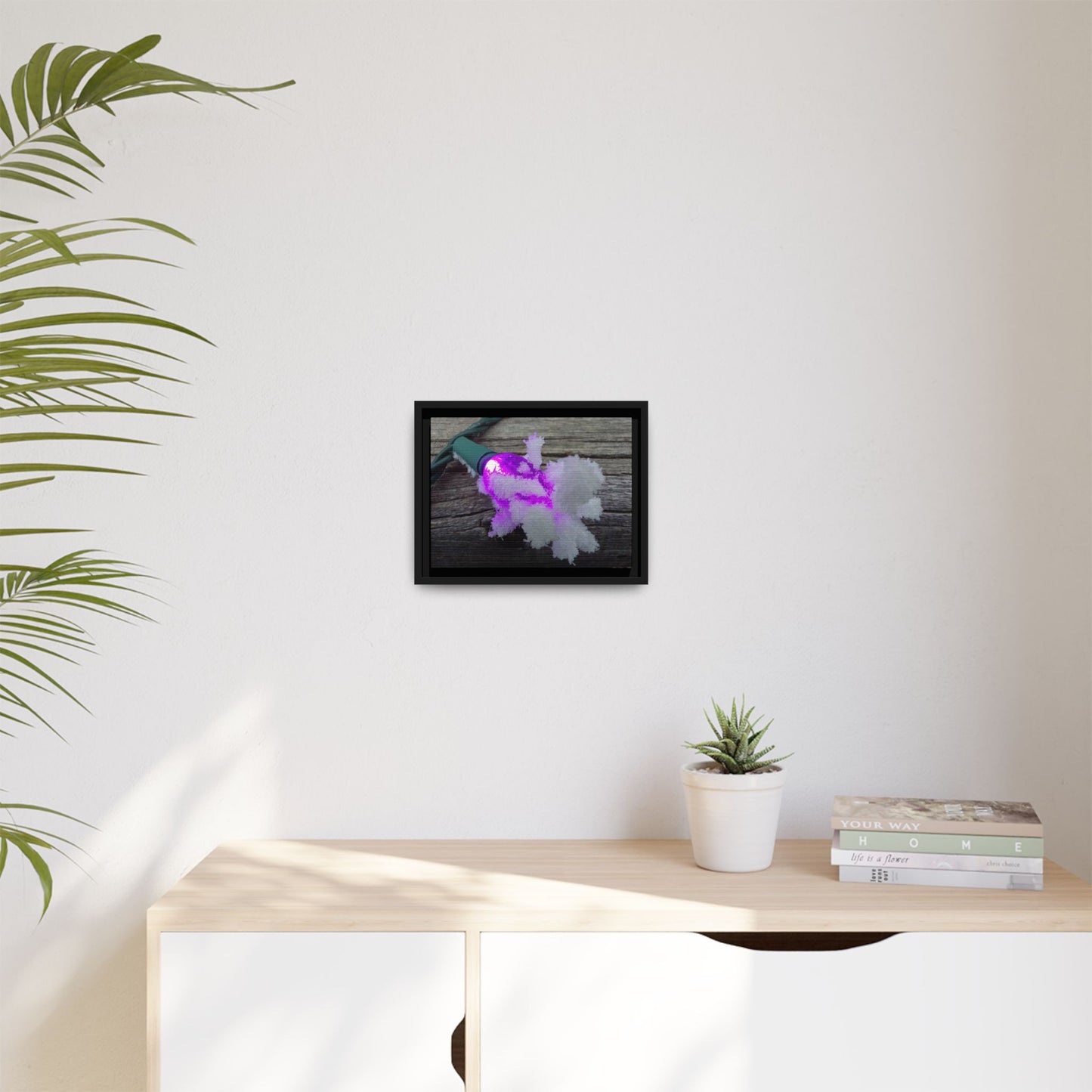 Purple Frost - Framed Matte Canvas Print — Holiday Light Photo
