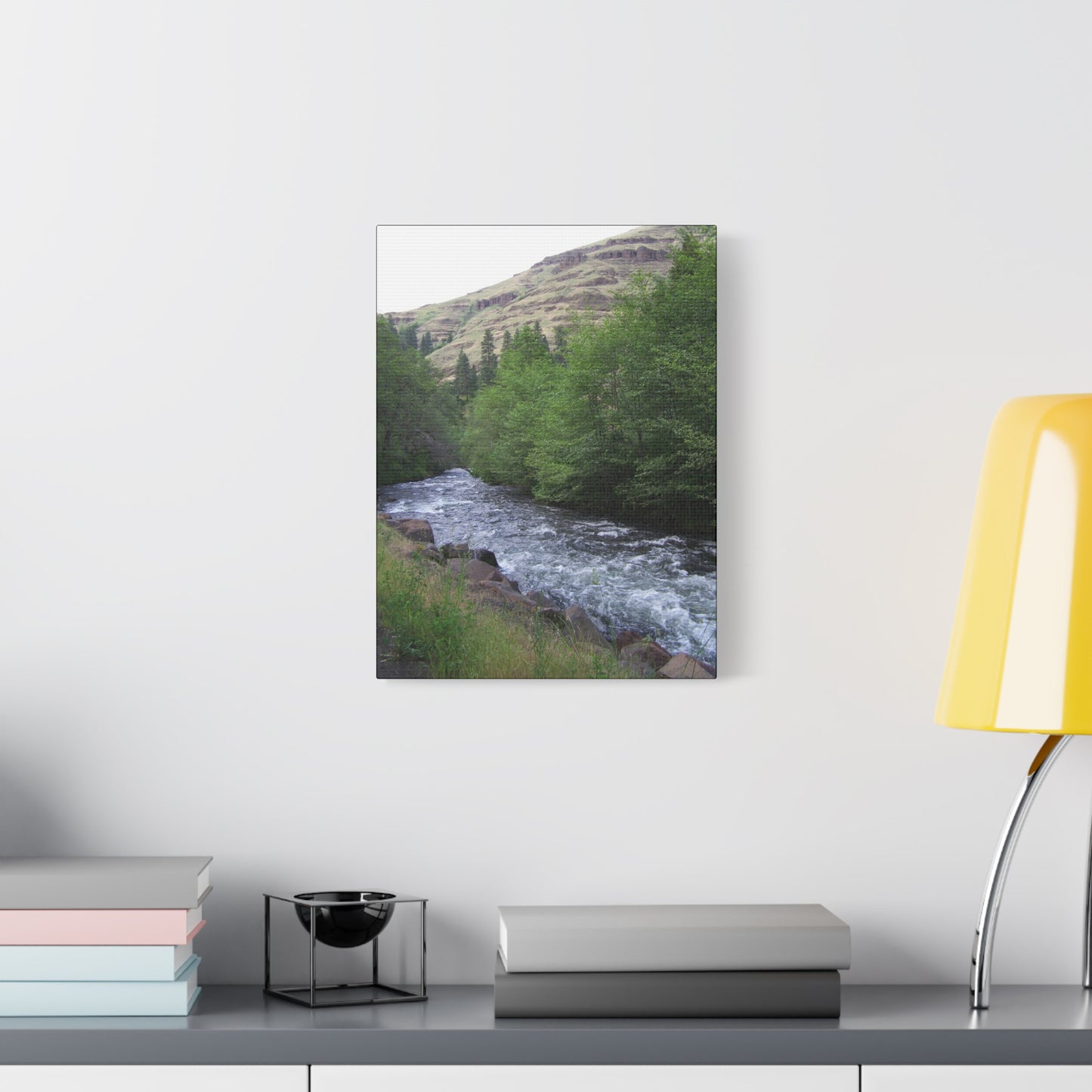 White Water Canvas Print - Mountain River Scene