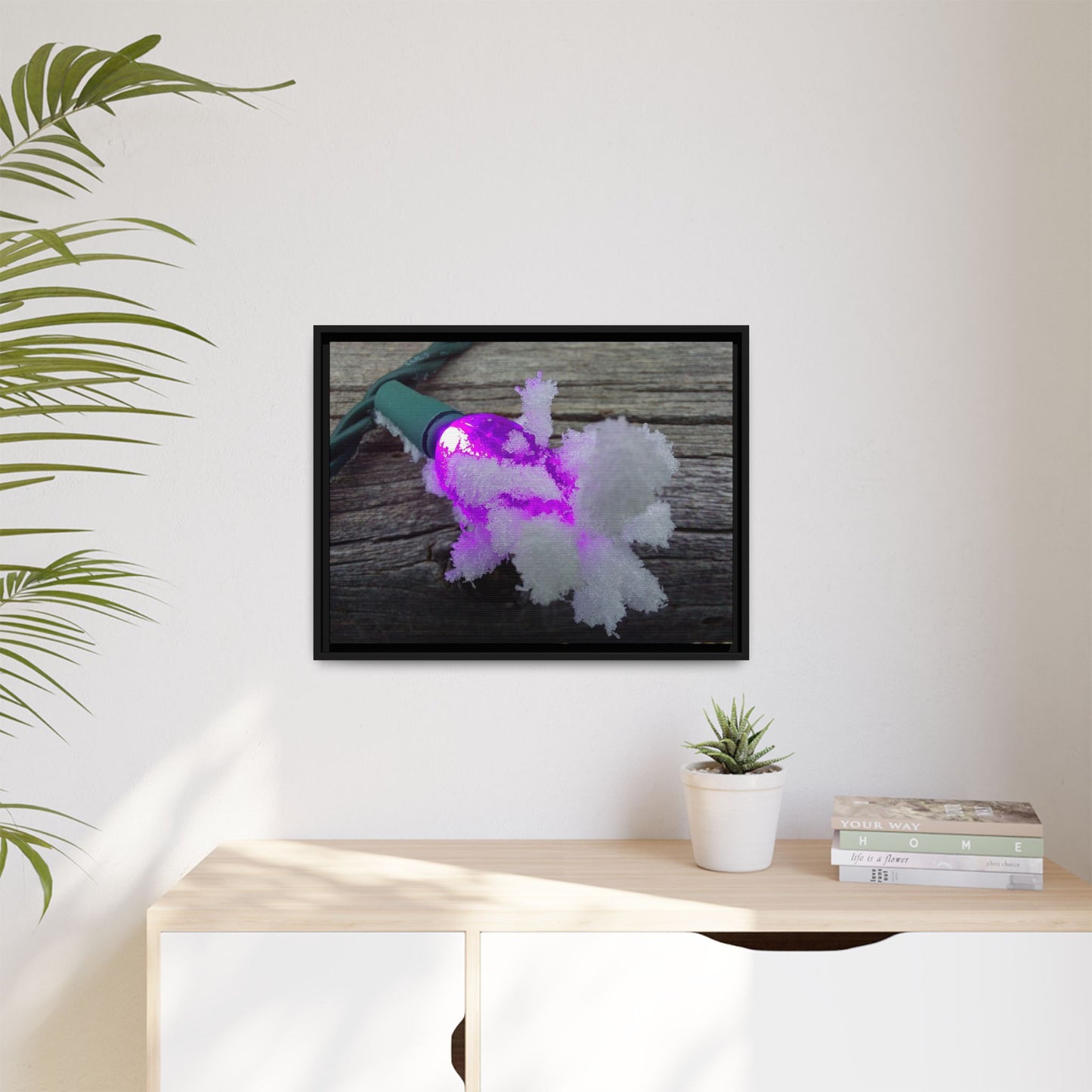 Purple Frost - Framed Matte Canvas Print — Holiday Light Photo