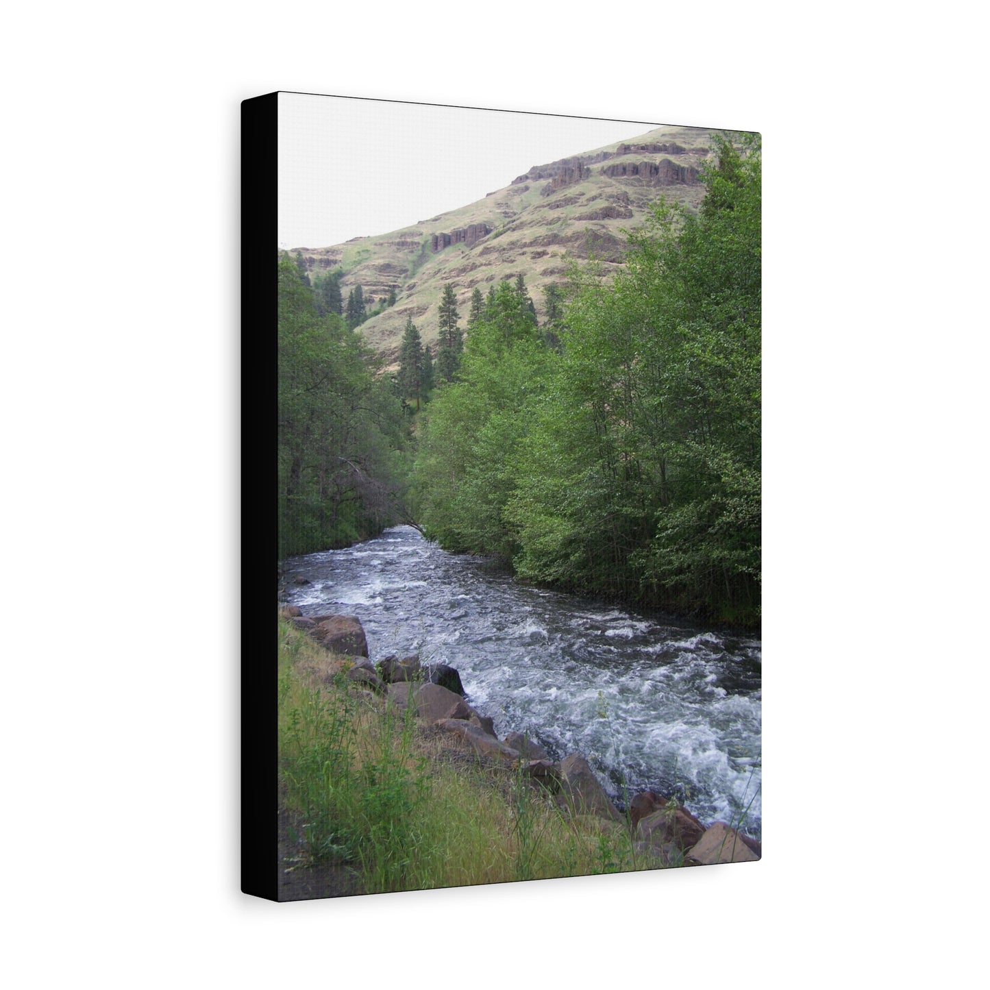 White Water Canvas Print - Mountain River Scene