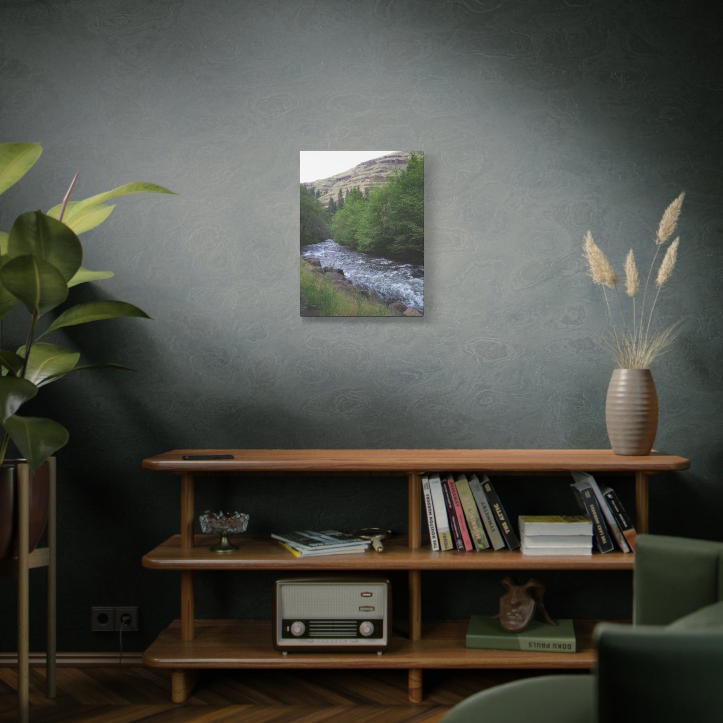 White Water Canvas Print - Mountain River Scene