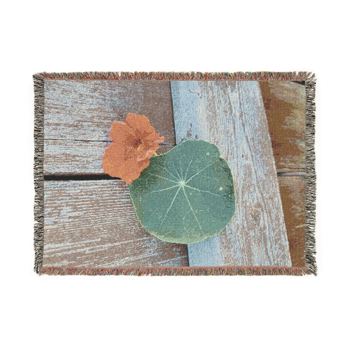 Summer Afternoon Woven Blanket — Nasturtium Floral Throw