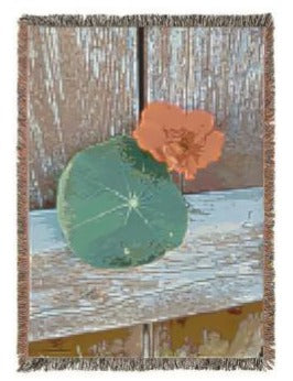 Summer Afternoon Woven Blanket — Nasturtium Floral Throw
