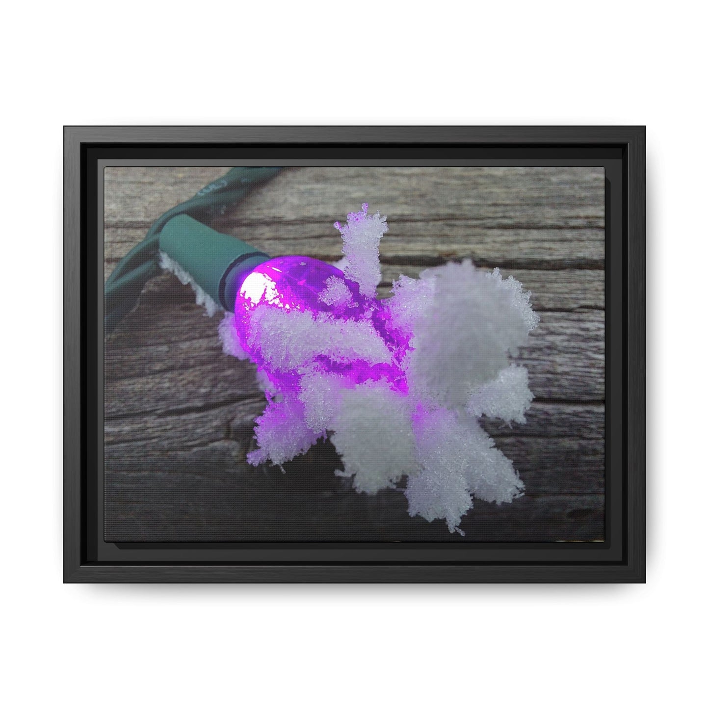Purple Frost - Framed Matte Canvas Print — Holiday Light Photo