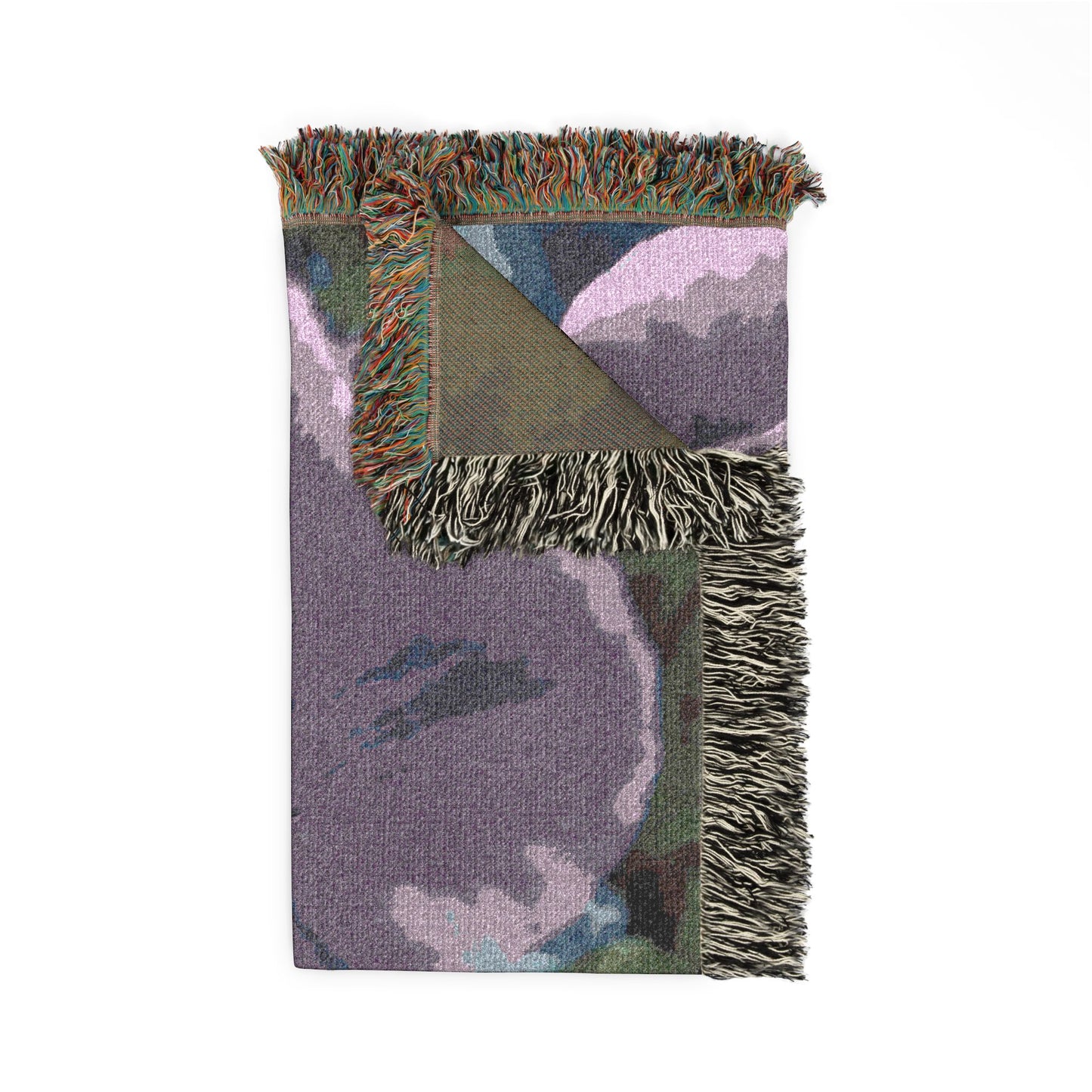 Dreaming Spring - Pansy Floral Woven Blanket — Cozy Decorative Throw for Living Room & Bedroom