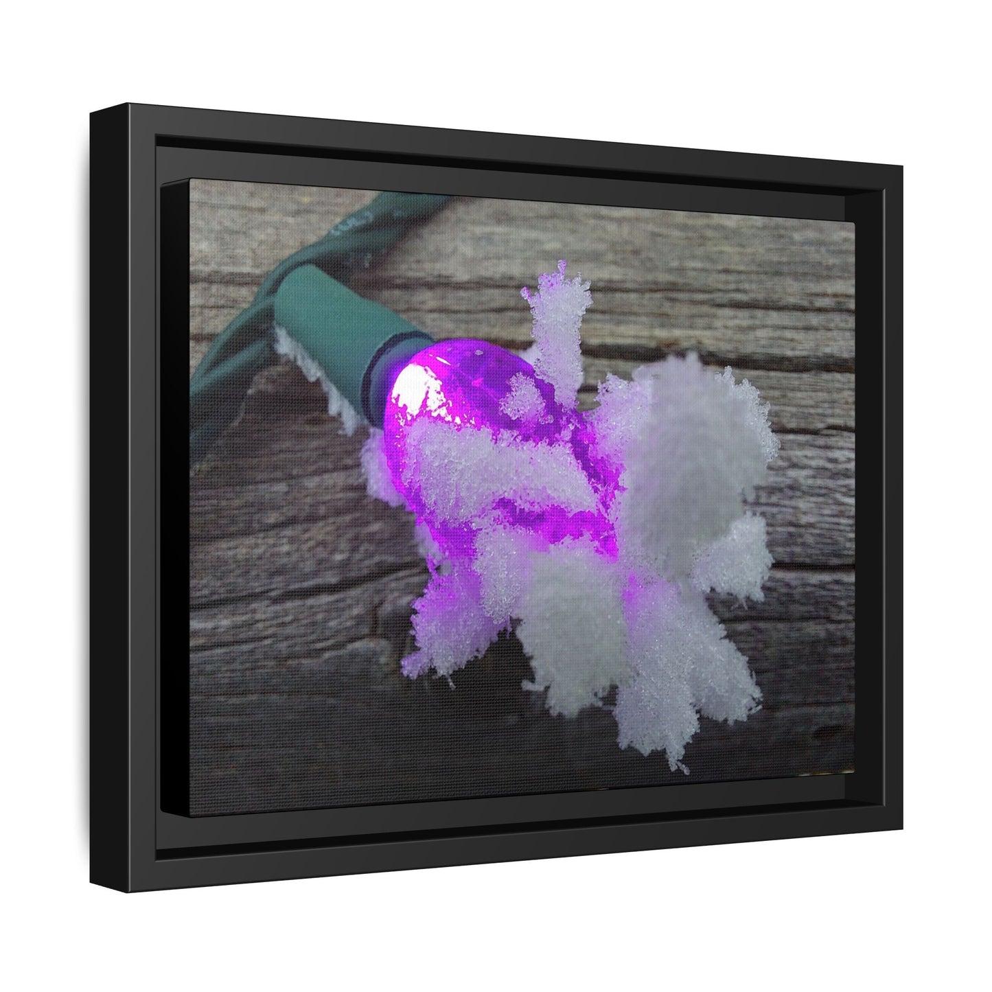 Purple Frost - Framed Matte Canvas Print — Holiday Light Photo