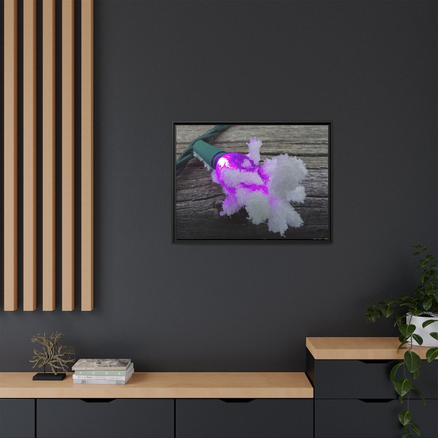 Purple Frost - Framed Matte Canvas Print — Holiday Light Photo