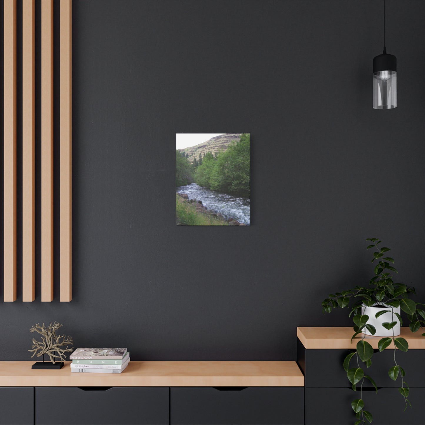 White Water Canvas Print - Mountain River Scene