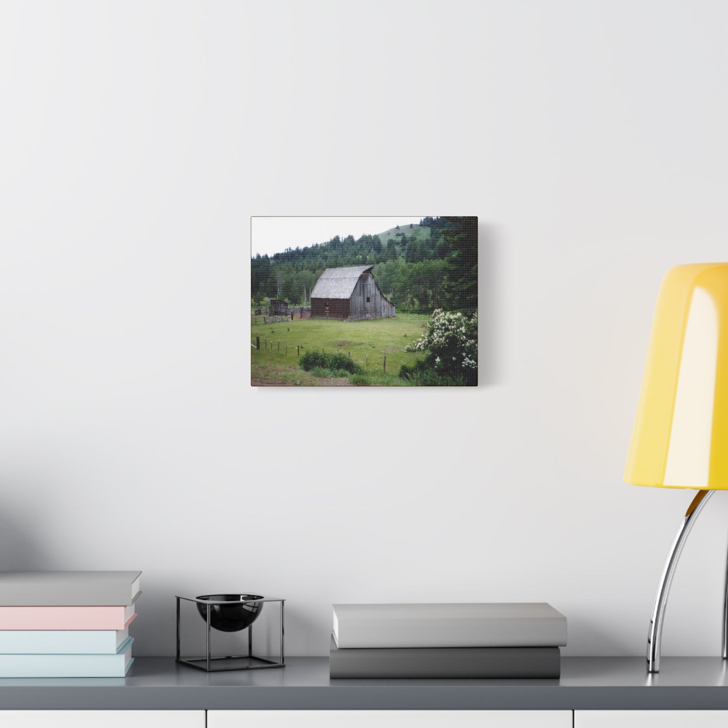 Yesterday - Rustic Barn Landscape Matte Canvas Print — Stretched Wall Art